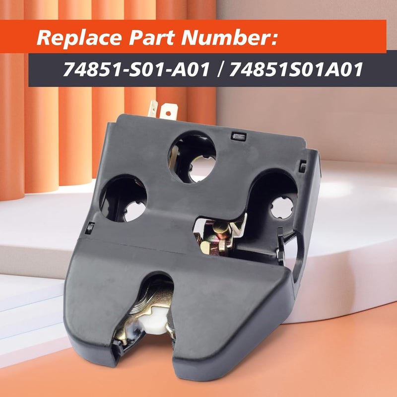 Mhrxusd 74851-S01-A01 Trunk Latch Lid Lock Assembly Replacement for Honda for Civic 1996-2000 Replace 74851S01A01 with 3 Screws - Image 3
